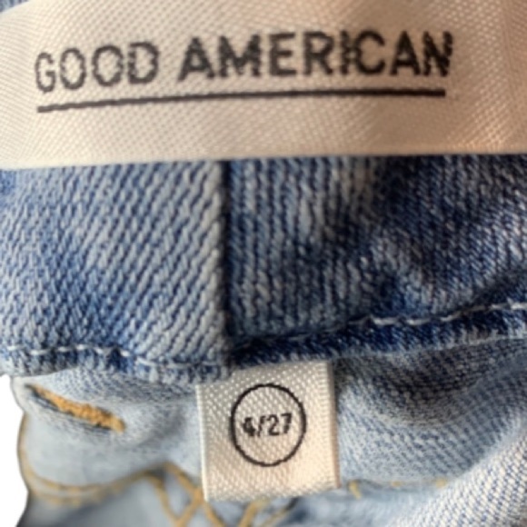 GOOD AMERICAN Distressed Bermuda Jorts Size 4 - Picture 5 of 11